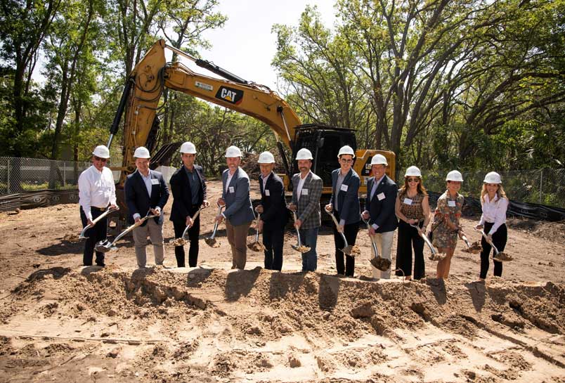 Lincoln Avenue Capital members break ground on a new project.