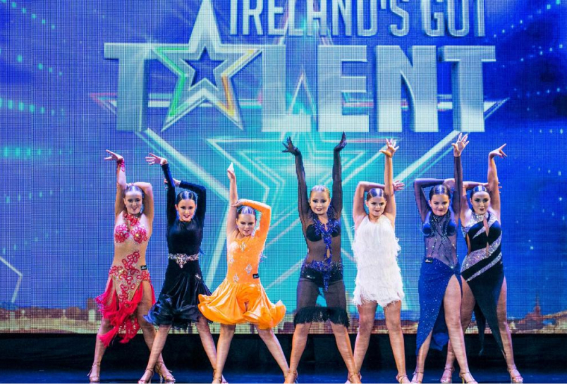 Image of Irelands Got Talent Contestants on stage.